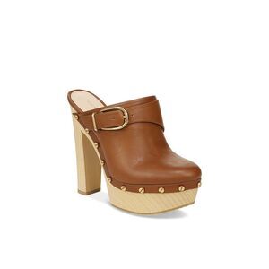 VERONICA BEARD Womens Brown 2" Woodgrain Platform Alek Slip On Clogs Shoes 8.5 M